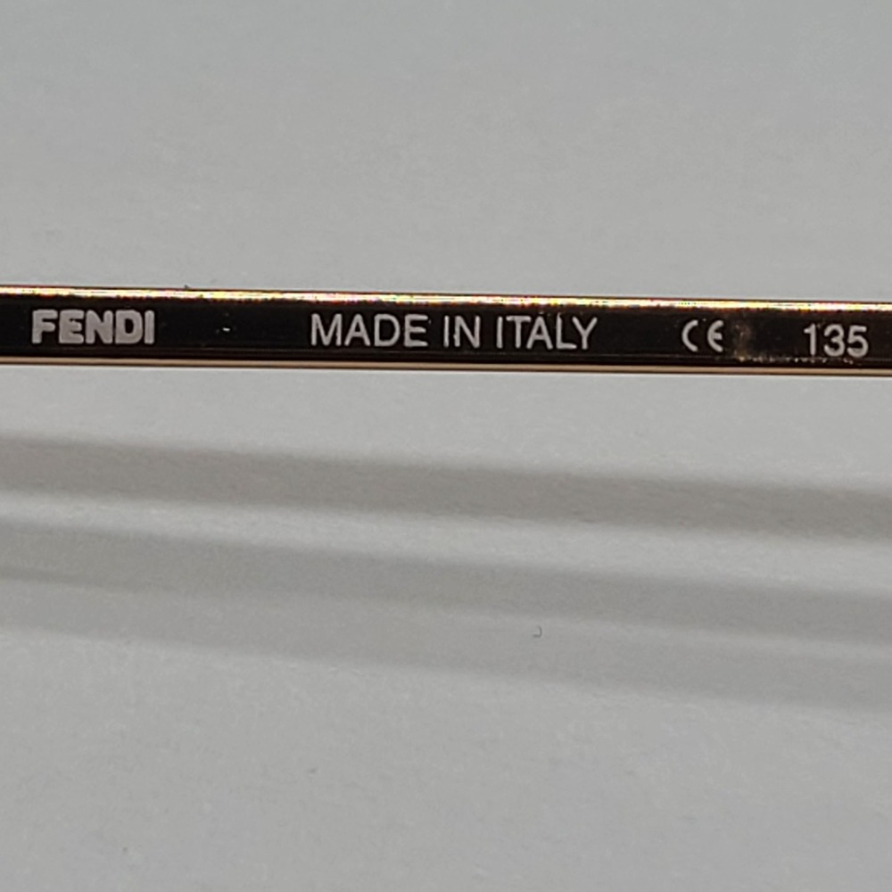Fendi Sunglasses Womens OS Rose Gold Good Vintage Rimless Made in Italy 135 - Picture 5 of 10